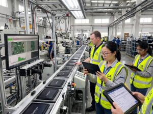 Quality control inspecting electric devices